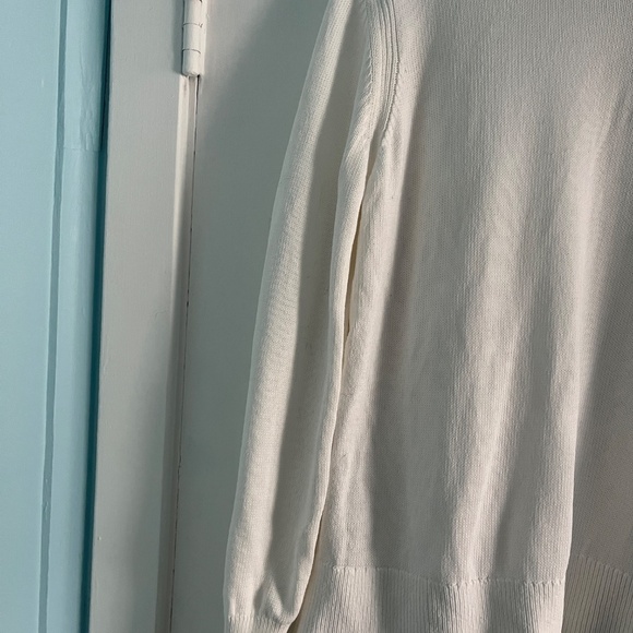 Madewell Cotton Crewnneck Sweater, White, L - Picture 5 of 7